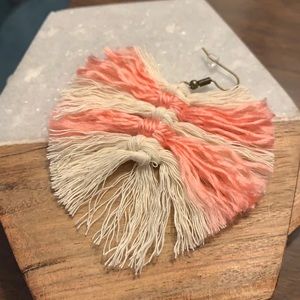 Macrame natural/coral